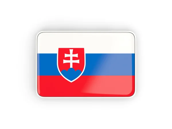 Flag of slovakia, rectangular icon — Stock Photo, Image