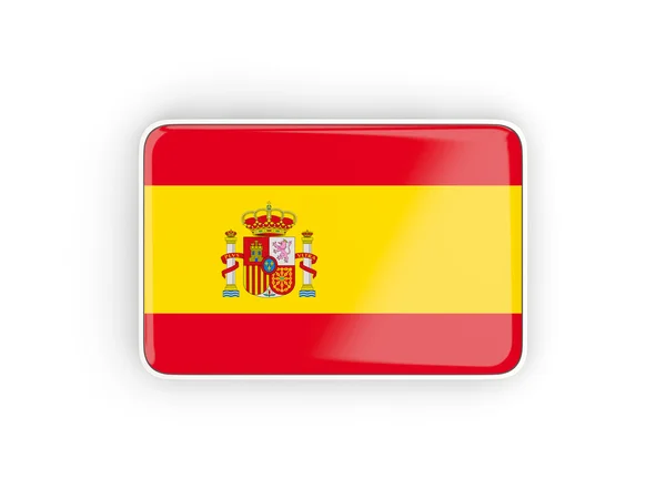 Прапор Іспанії, прямокутна піктограма — стокове фото