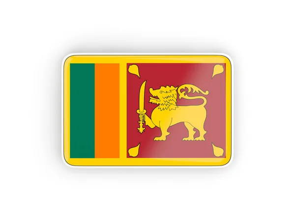 Bandera de sri lanka, icono rectangular —  Fotos de Stock