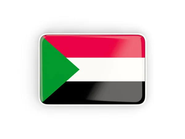 Flagge von Sudan, rechteckige Ikone — Stockfoto