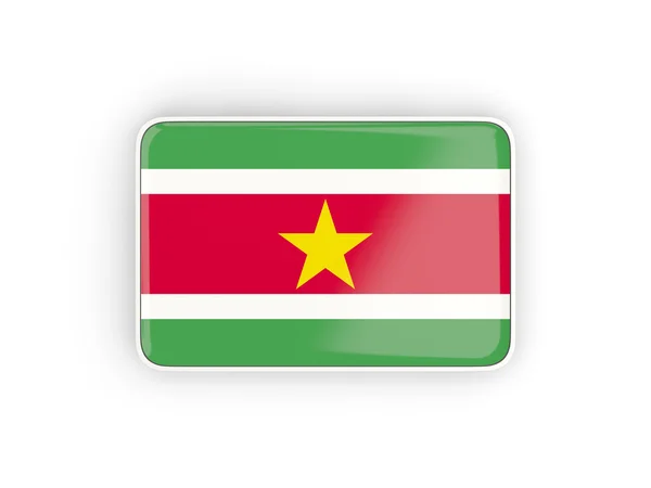 Bandera de surinam, icono rectangular — Foto de Stock