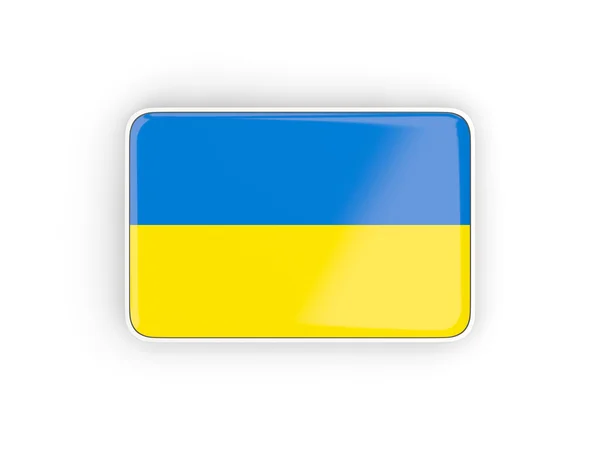 Flagga Ukraina, rektangulär ikon — Stockfoto