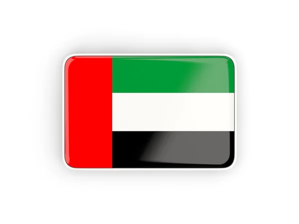 Bandera de emiratos árabes unidos, icono rectangular — Foto de Stock