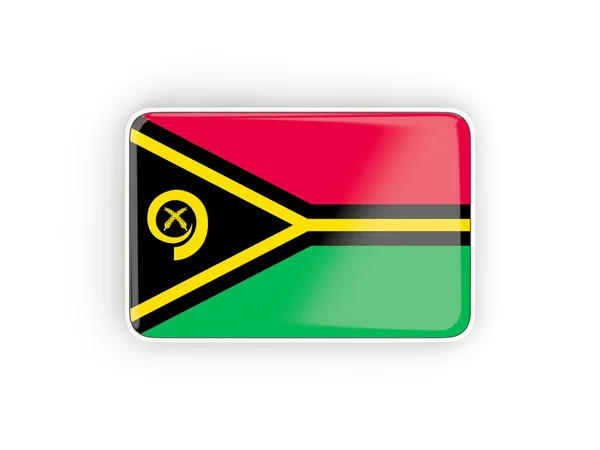 Bandeira de vanuatu, ícone retangular — Fotografia de Stock