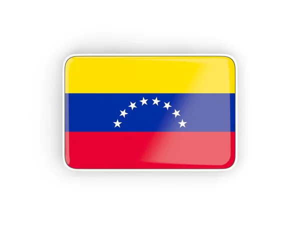 Flag of venezuela, rectangular icon — Stock Photo, Image