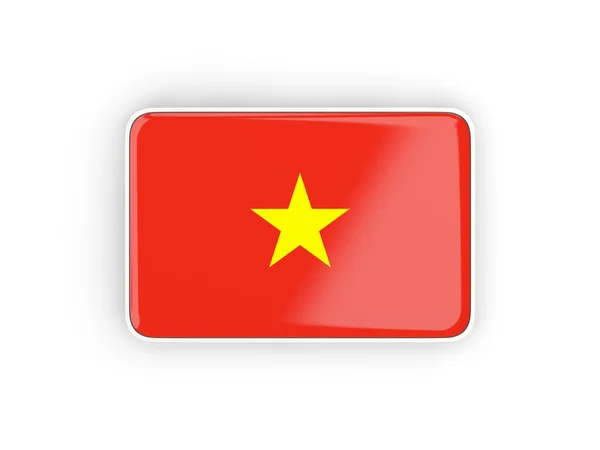 Bandera de vietnam, icono rectangular —  Fotos de Stock