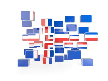 İzlanda, mozaik arka plan bayrağı