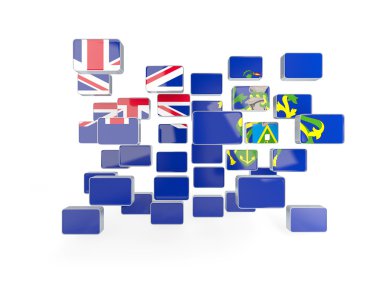 Pitcairn Adaları, mozaik arka plan bayrak