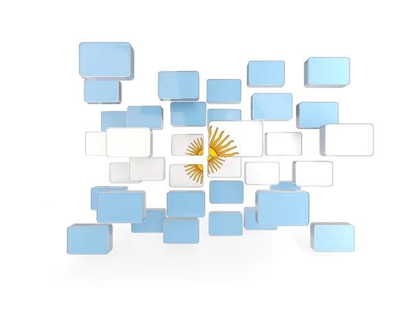 アルゼンチン、モザイクの背景の旗 — ストック写真