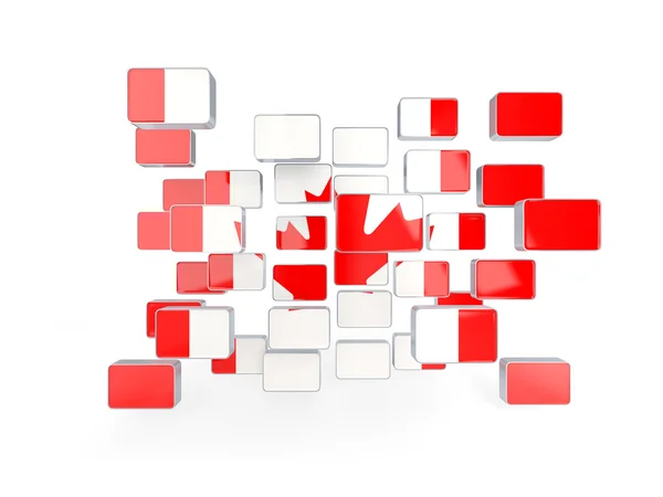 Bandeira do Canadá, fundo em mosaico — Fotografia de Stock