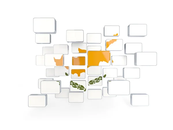 Flag of cyprus, mosaic background — Stock Photo, Image