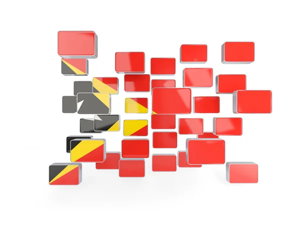 モザイクの背景、東ティモールの国旗 — ストック写真
