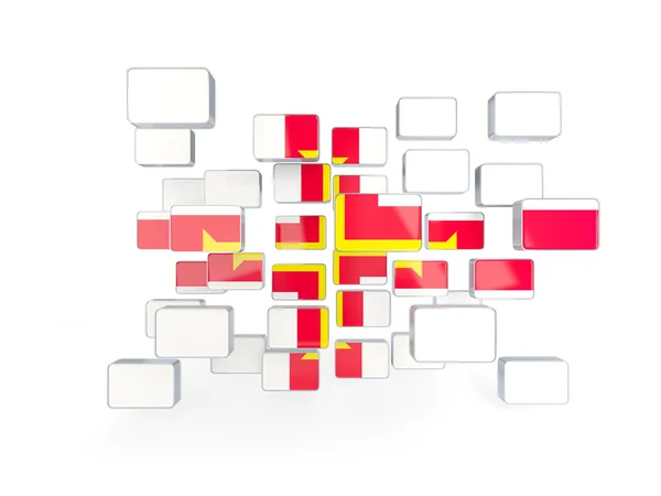 Flagge von Guernsey, Mosaikhintergrund — Stockfoto