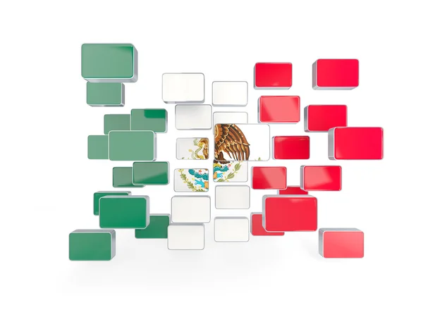 Flag of mexico, mosaic background — Stock Photo, Image