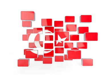 Türkiye'de, mozaik arka plan bayrak