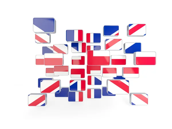 Flag of united kingdom, mosaic background — Stock Photo, Image