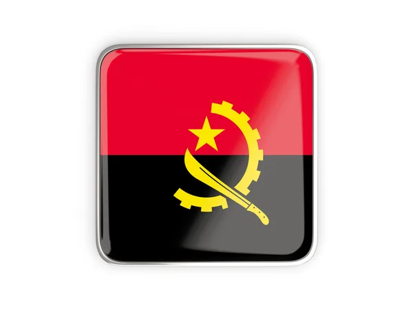 国旗的安哥拉，方形图标 — 图库照片