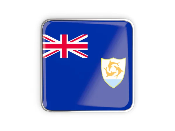 Flagge der Anguilla, quadratisches Symbol — Stockfoto