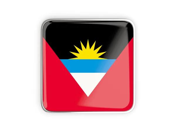 Flag of antigua and barbuda, square icon — Stock Photo, Image