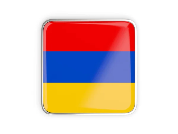 Örményország, négyzet alakú ikon zászlaja — Stock Fotó