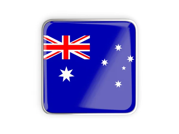 Bandera de australia, icono cuadrado —  Fotos de Stock