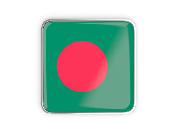 Bandiera del bangladesh, icona quadrata — Foto Stock