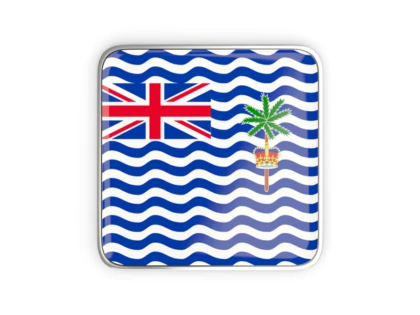 Flaga Brytyjskiego Terytorium Oceanu Indyjskiego, kwadratowa ikona — Zdjęcie stockowe