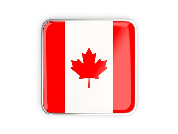 Bandera de canada, icono cuadrado —  Fotos de Stock