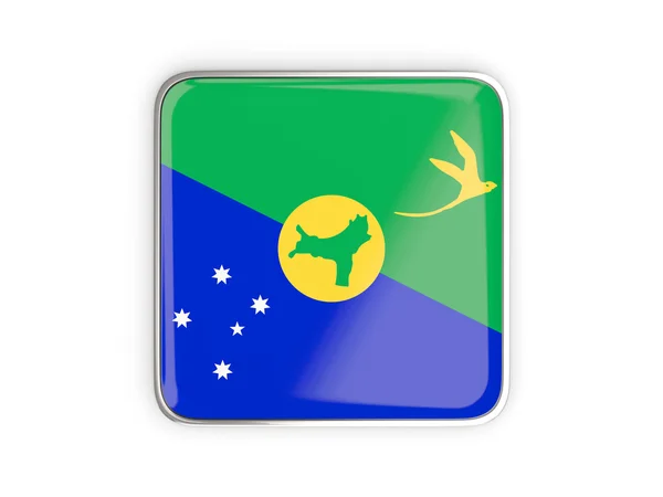 Bandiera dell'isola di Natale, icona quadrata — Foto Stock