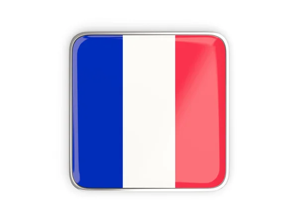 Flag of france, square icon — Stock Photo, Image