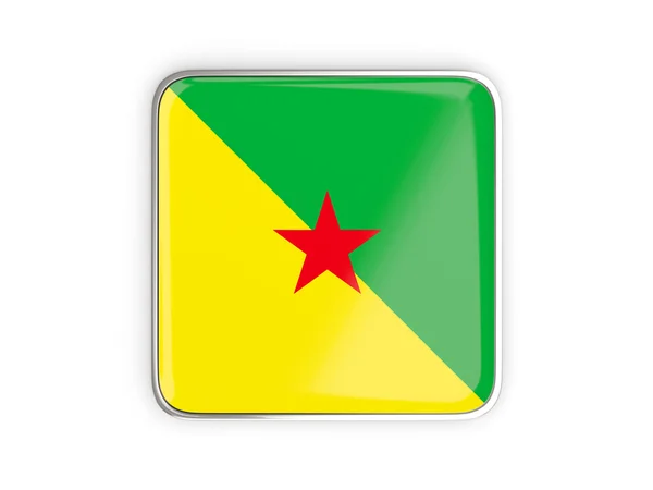 Flag of french guiana, square icon — Stock Photo, Image