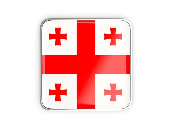 Flag of georgia, square icon — Stock Photo, Image