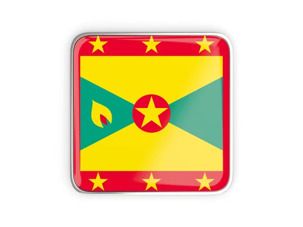 Flag of grenada, square icon — Stock Photo, Image