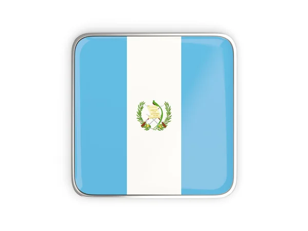Флаг Гватемалы, квадратная икона — стоковое фото
