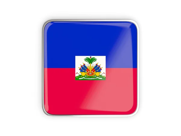 Flagge von Haiti, quadratische Ikone — Stockfoto