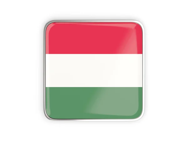 Bandera de hungary, icono cuadrado — Foto de Stock