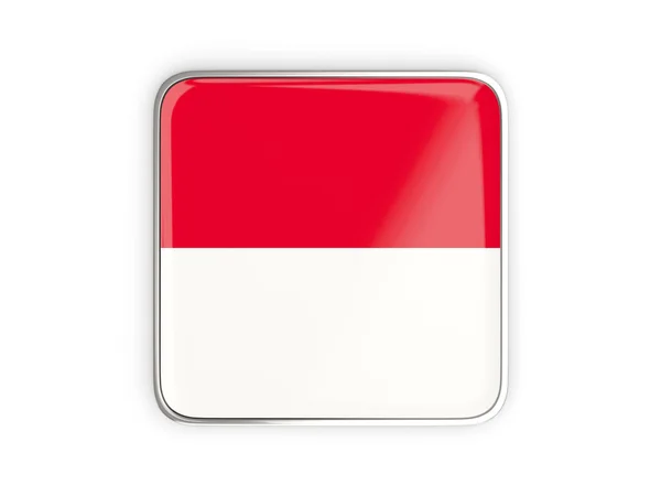 Bendera indonesia, ikon persegi — Stok Foto