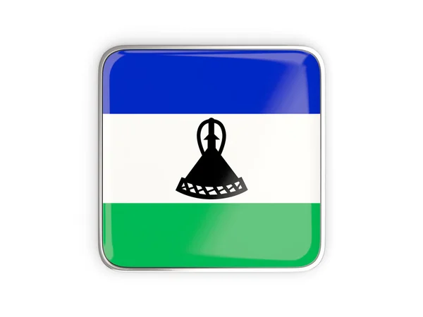 Lesotho, kare simgesi bayrağı — Stok fotoğraf