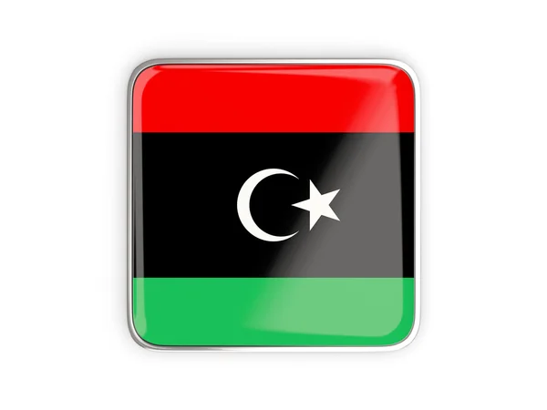 Bandiera di libya, icona quadrata — Foto Stock