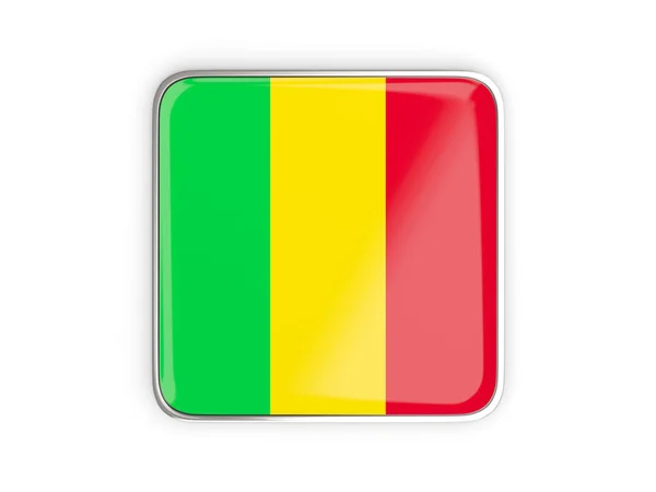 Mali, fyrkantiga ikonen flagga — Stockfoto