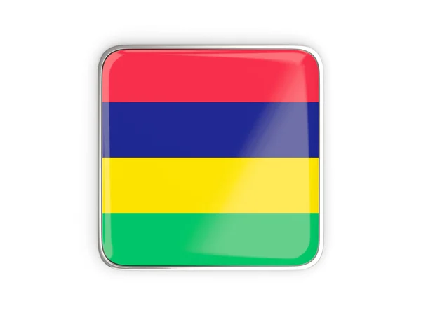 Bandera de mauritius, icono cuadrado — Foto de Stock