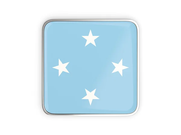 Mikronezya, kare simgesi bayrağı — Stok fotoğraf