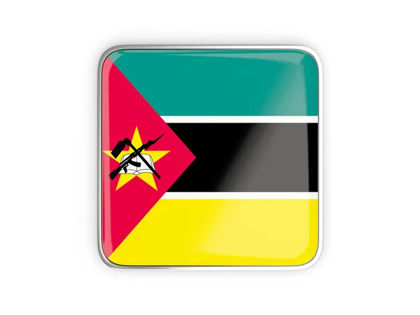 Bandiera del mozambico, icona quadrata — Foto Stock