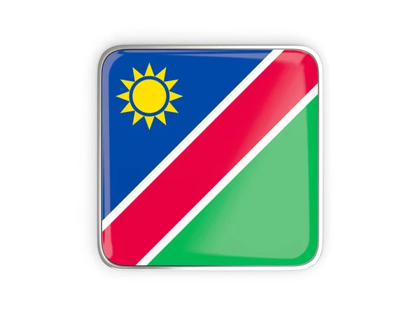 Vlag van Namibië, vierkante pictogram — Stockfoto