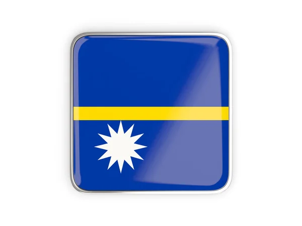 Vlag van nauru, vierkante pictogram — Stockfoto