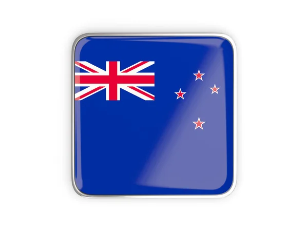 Bandera de Nueva Zelanda, icono cuadrado —  Fotos de Stock