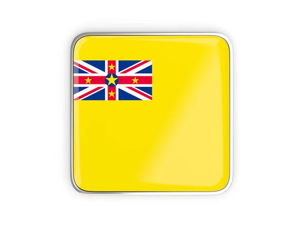 Flag of niue, square icon — Stock Photo, Image