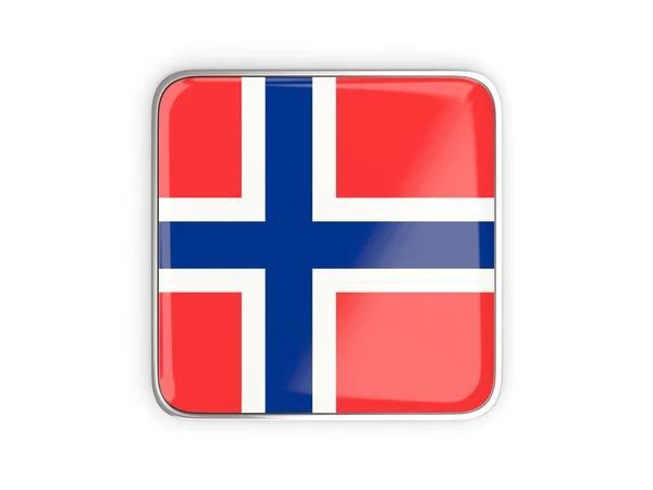 Bandeira de norway, ícone quadrado — Fotografia de Stock