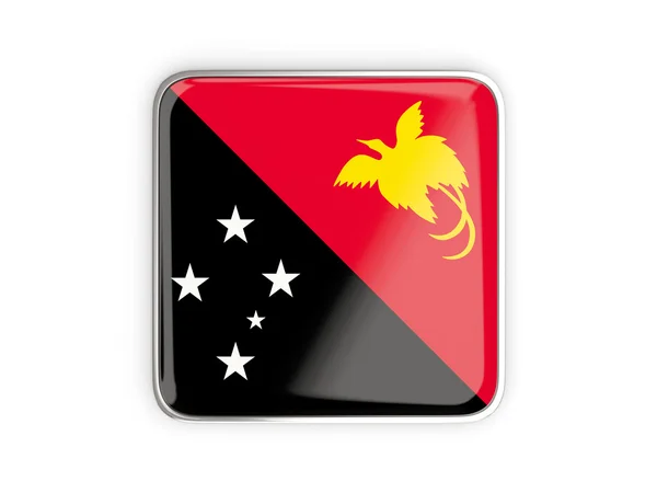 Flag of papua new guinea, square icon — Stock Photo, Image