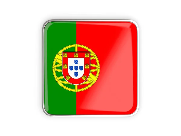 Флаг Португалии, квадратная икона — стоковое фото